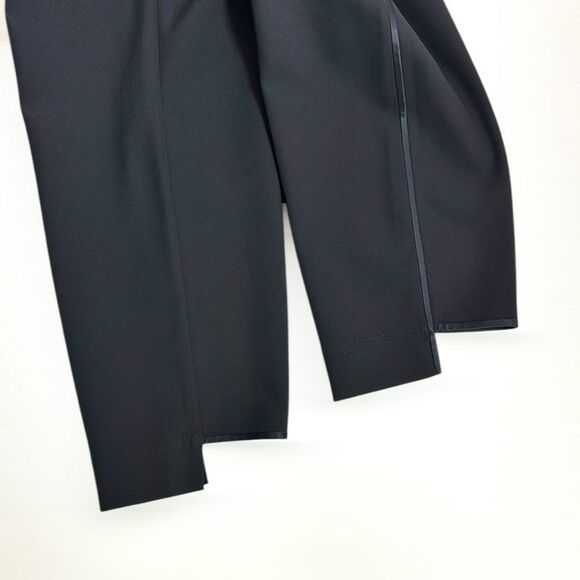 Lafayette 148 Crop Pants Manhattan Step Hem Navy Blue Color Pockets sz 16 - Picture 5 of 13